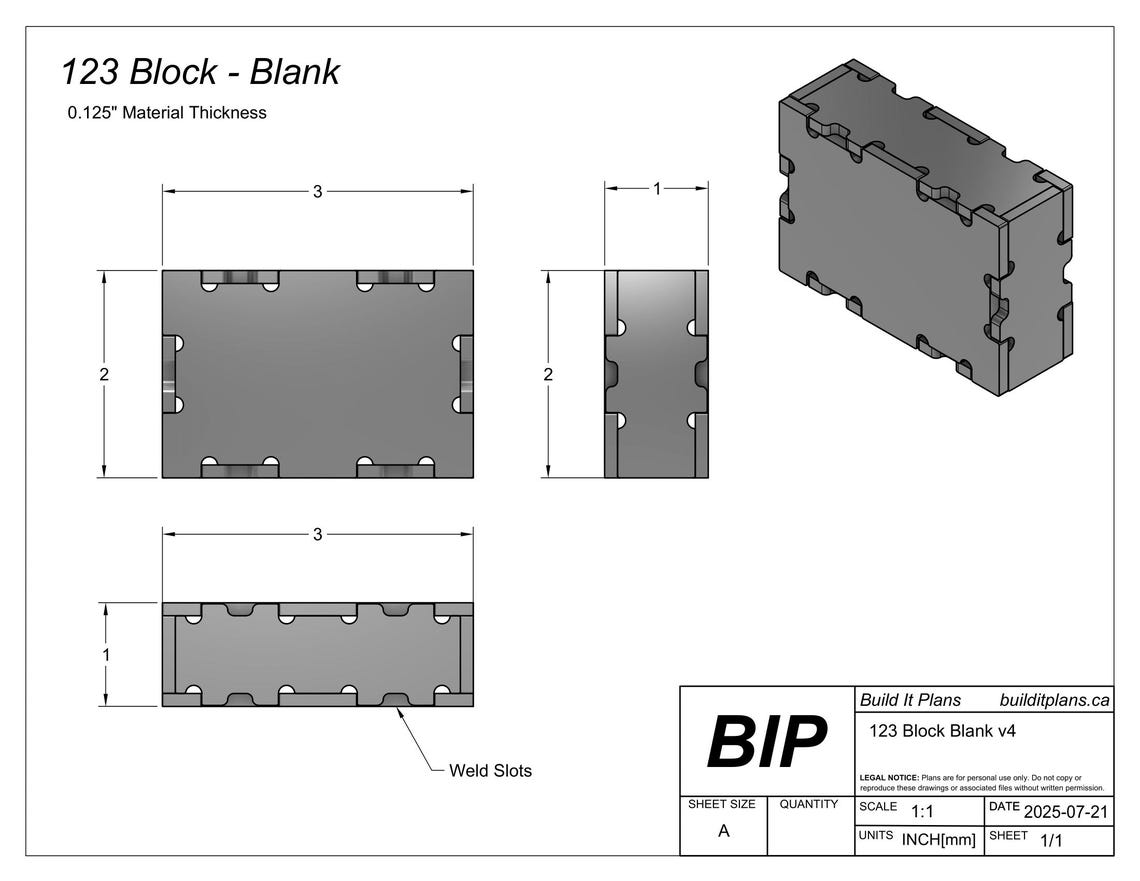 Block 761 123 Block DXF Cut Files - Welding Fixture Block Files - Etsy