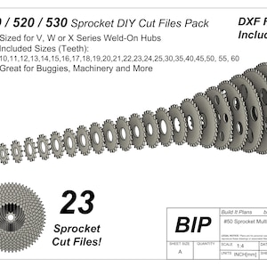 ウタDXF×40 Final Drive 40 Sprocket DXF Cut Files - Number 40 Sprocket