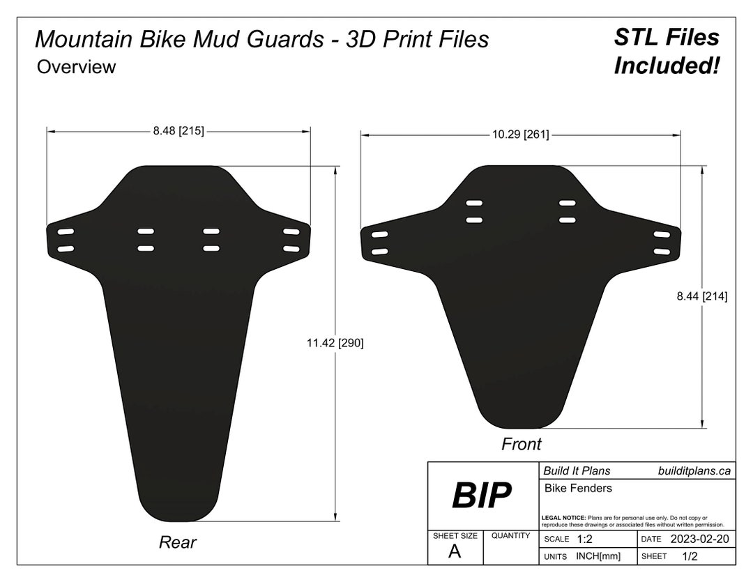 STL file Front and rear mudguards for 26, 27.5 and 29 mtb / Guardabarros  delantero y trasero para mtb 26, 27.5 y 29 / Front and rear mudguards  for 26, 27.5 and 29 mtb 🚲・3D printer model to download・Cults