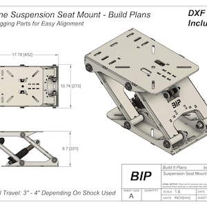 Marine Suspension Seat Mount DXF Plans: For Boat Seats (Digital Download)