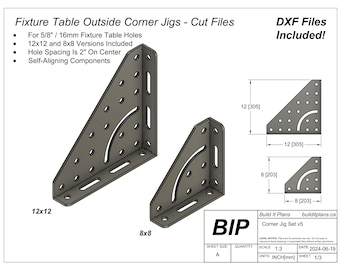 Fixture Table Corner Jig DXF Cut File Pack