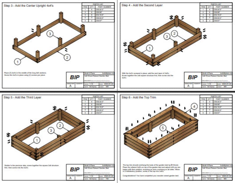 4'x8' Wood Raised Garden Bed Plans for Simple 4x8 Raised Beds DIY