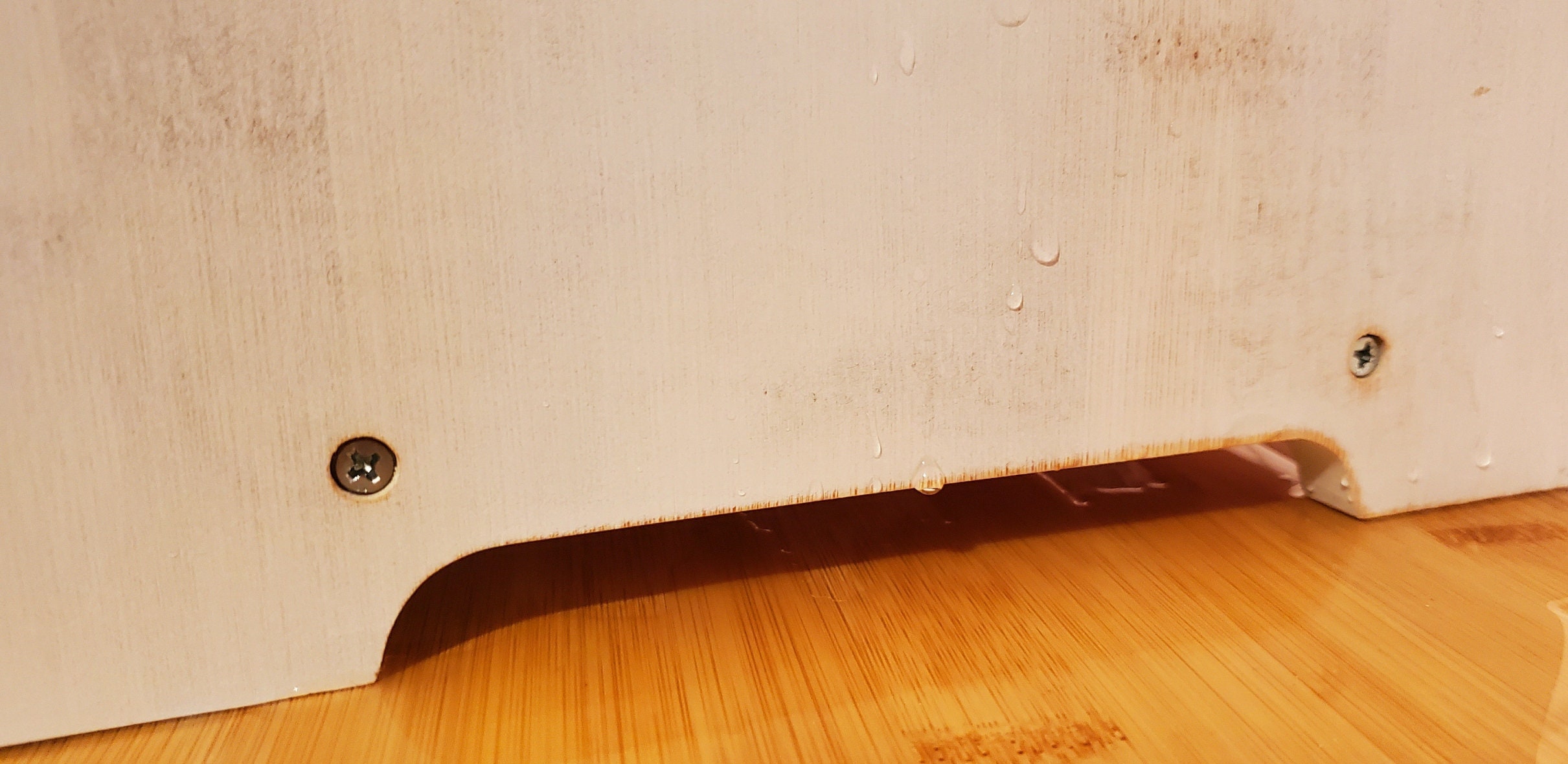 Ivy Gingerly Rustic White Bamboo Bread Box Selfassembly Etsy