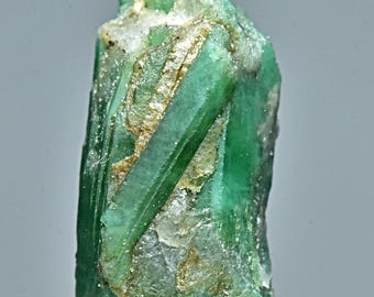 Natural Unique Emerald Crystal On Emerald Crystal Matrix With Quartz 11 Carat