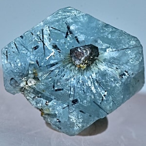 Unusual Etched Vorobyevite Beryl Rosterite Crystal W/ Tourmaline 4.70 Carat
