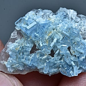 Unusual Vorobyevite Beryl Rosterite Crystal Cluster On Quartz Matrix 16 Carat