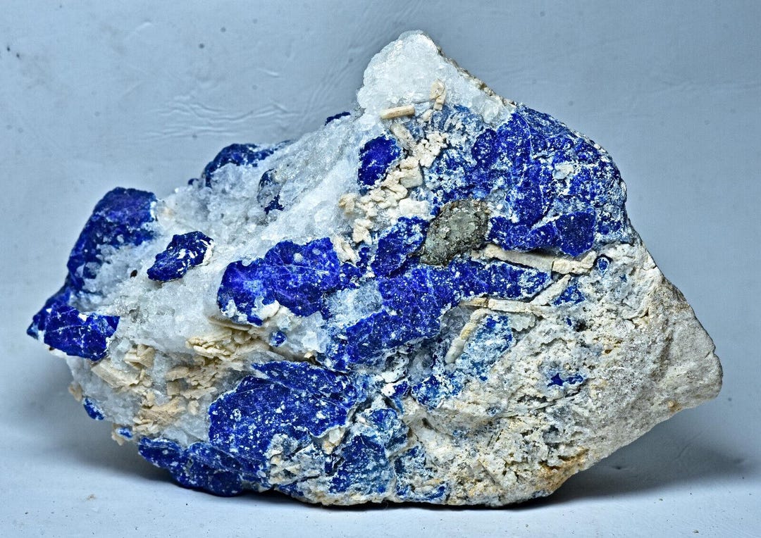 Beautiful Lazurite Specimen Combined With Forsterite & Pyrite on Matrix ...
