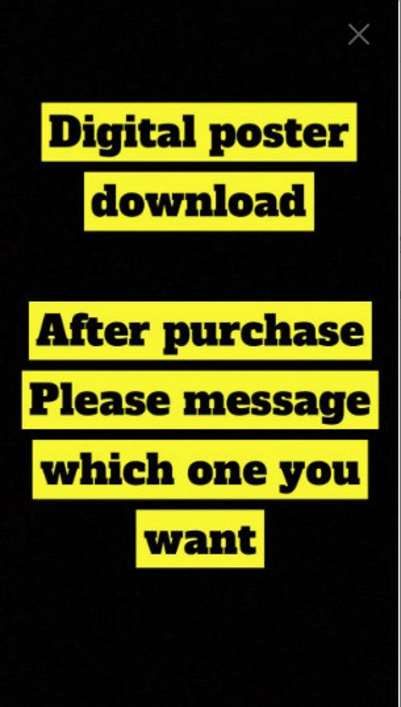 Digital Poster Purchase Etsy