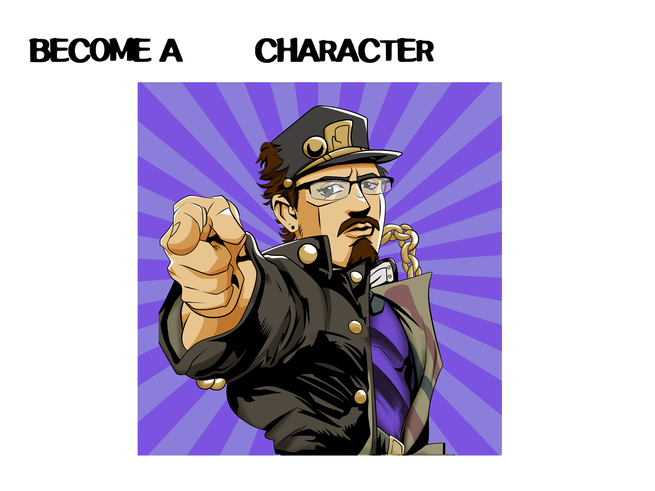 Custom (Jojo's style) I can draw your face / your original character with a  stand Art Commission