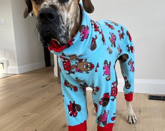 Dog Pyjamas Warm Dog Pjs Blue Dog Clothing Cozy Dog Pajamas