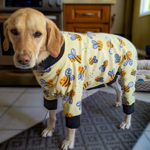 Dog Clothing Warm Dog Pajamas Large Dog PJs Yellow Bumble Bee