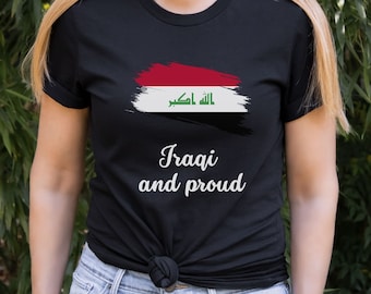 Iraqi and Proud T-shirt, Iraqi Custom Shirt, Personalized Iraqi Shirt, Custom Iraq Shirt for Her, Custom Iraq Shirt for Him