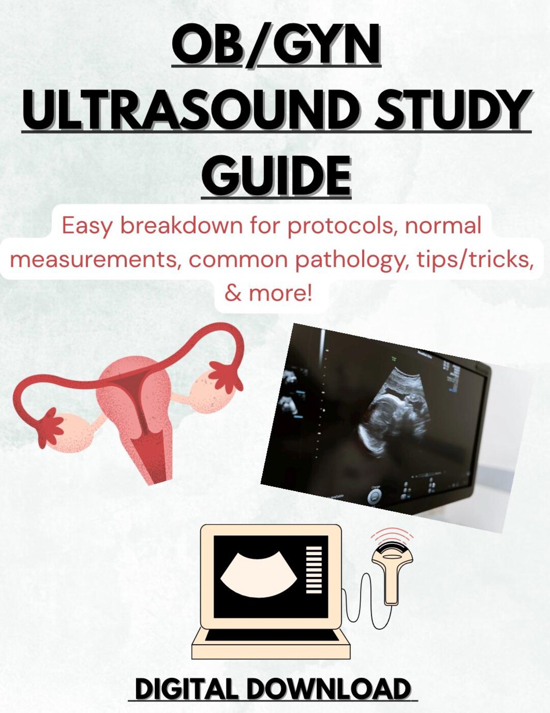 Ob/gyn Ultrasound Ultimate Study Guide - Etsy
