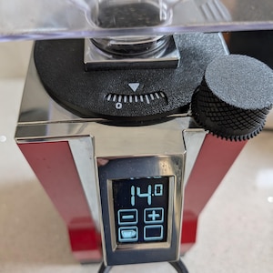 Eureka Mignon Grinder Big Dial Adjustment Wheel (Closed Style) with 3:1 Gear Ratio and Strong Metal Drive Shaft