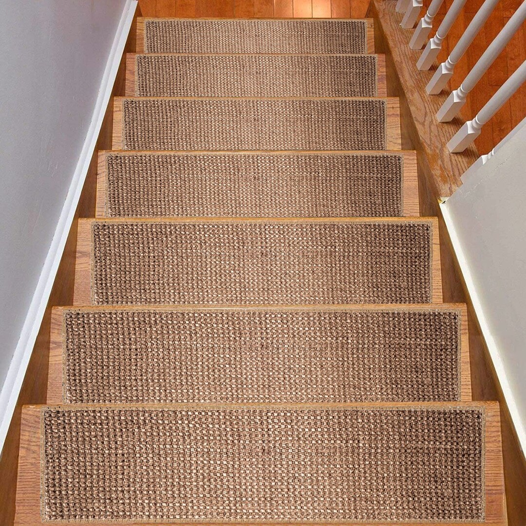 Organic Cotton Jute Stair Treads Carpet Woven Stair Runner Etsy UK