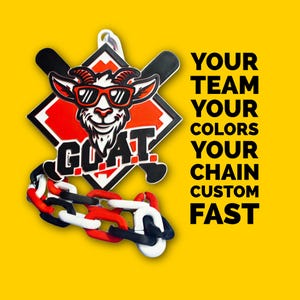 Custom 3D Printed Sports Spirit Chain: Team MVP Accessory