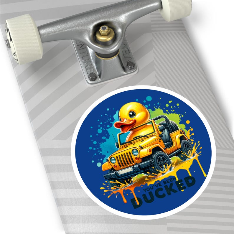 You've Been Ducked Jeep Round Stickers, Indooroutdoor - Etsy