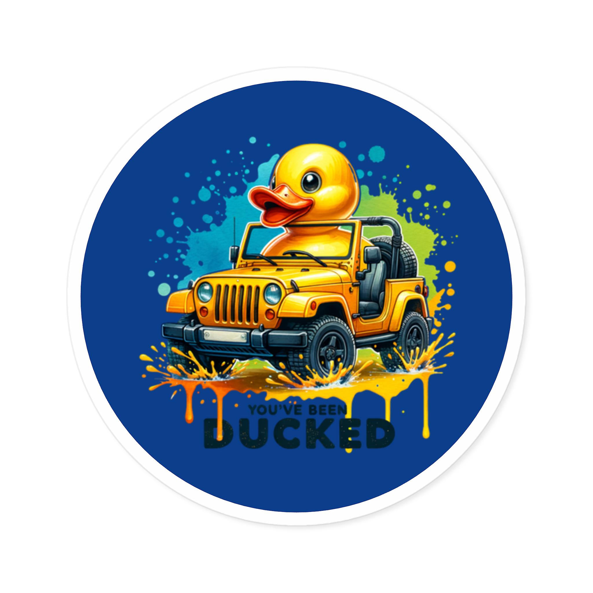 You've Been Ducked Jeep Round Stickers, Indooroutdoor - Etsy
