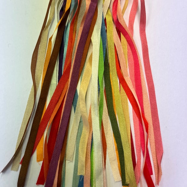 Silk Ribbon 4mm 40 assorted colors