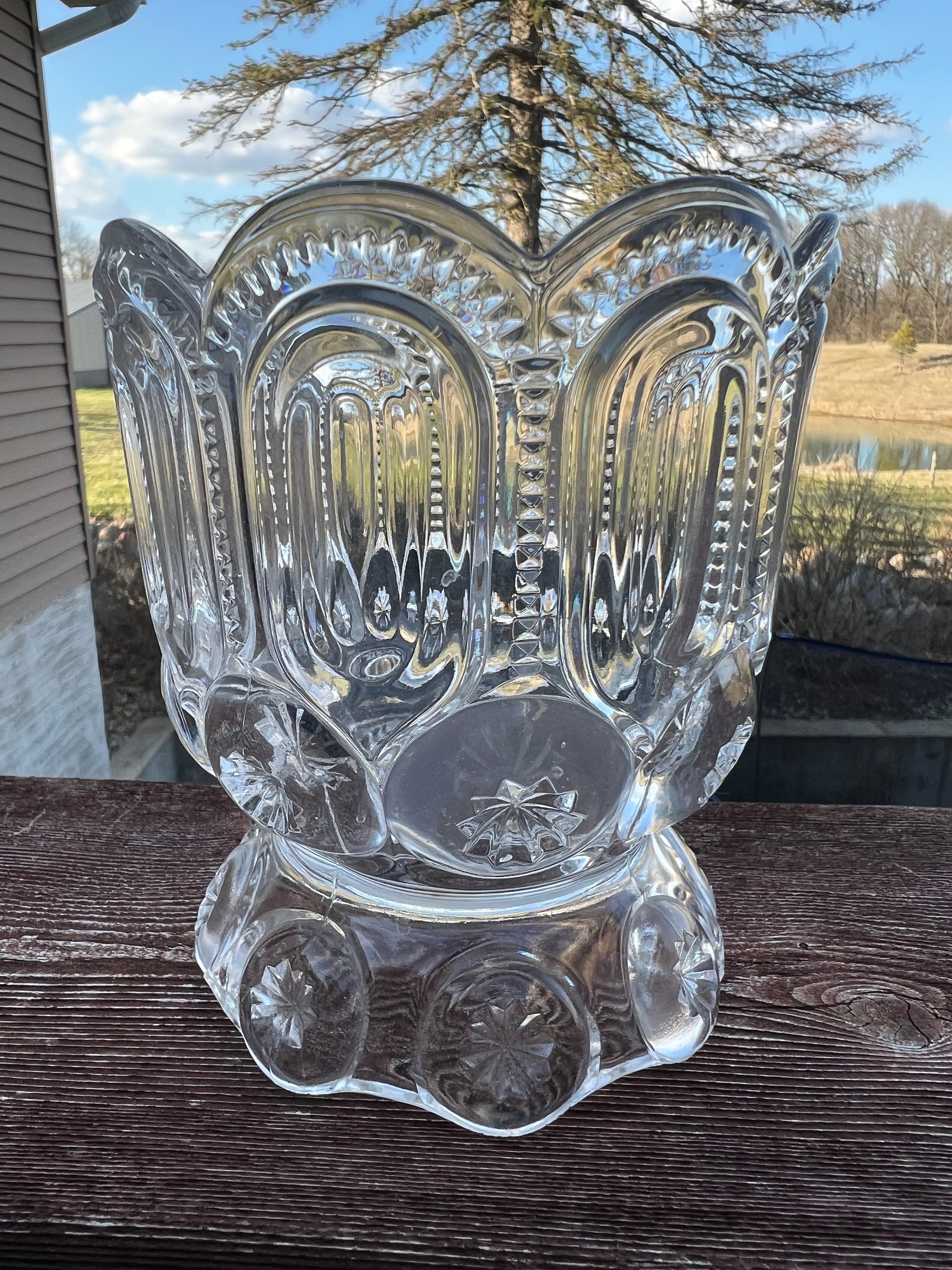 Clear LE Smith Moon and Stars. Compote Etsy