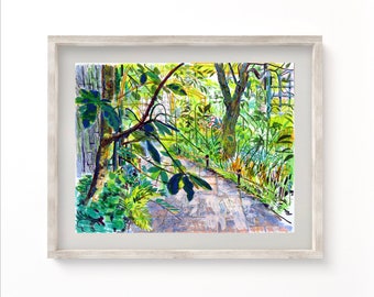 Original Artwork by artist Dawn Hunter: Brooklyn Botanical Garden, Brooklyn, NYC