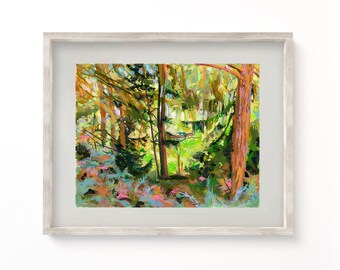 Original Artwork by artist Dawn Hunter: of the  Real Jardín Botánico Garden, Madrid, Spain