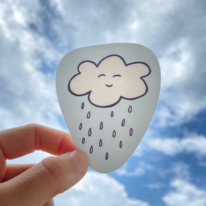 Happy Cloud - Vinyl Sticker - Cute Sticker