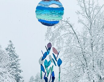 Moonrise Suncatcher Wind Chime