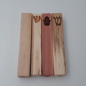 Mezuzah Case Large - handcrafted solid wood finished for indoor or outdoor use