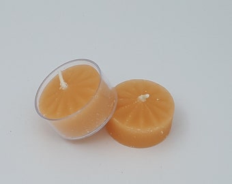 100% Beeswax Tealight Candles - with or without plastic cups (refills)