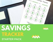 Minimalist Savings Tracker, Financial Planner, Savings Planner, Daily, Monthly, Retirement Savings, Digital Download, Printable PDF