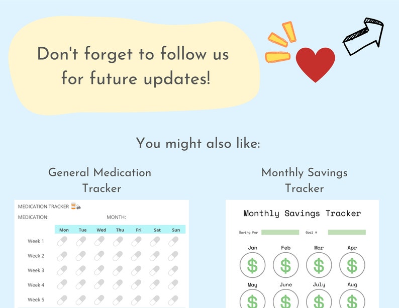 Dog Medication Tracker Monthly Pet Health Weekly Puppy Pill Etsy