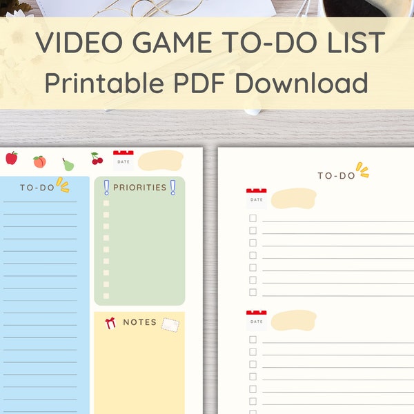 Video Game Tracker Printable - Etsy