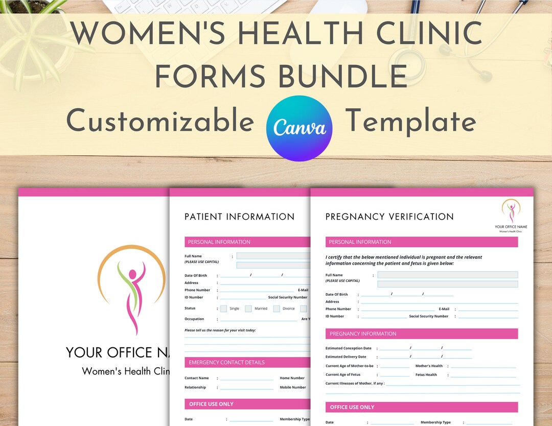 Women's Health Clinic, New Patient Form, Patient Information, Medical ...