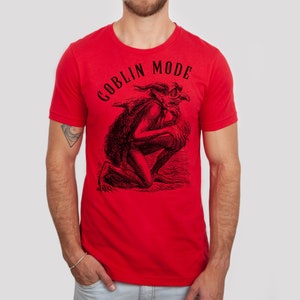 Goblin Mode Tshirt, Goblincore Tee, Goblin Core Top, Oddities T Shirt, Occult Shirts, Cool Vintage Graphic Tee, Weird Shirts for Men Women