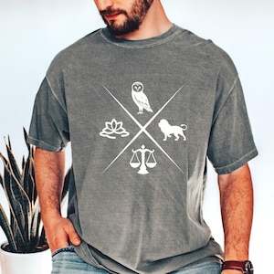 Comfort Colors Stoic TShirt, Four Cardinal Virtues of Stoicism, Minimalist Tee, Stoic Philosophy Shirt, Stoic Gift Aurelius Seneca Epictetus immagine 1