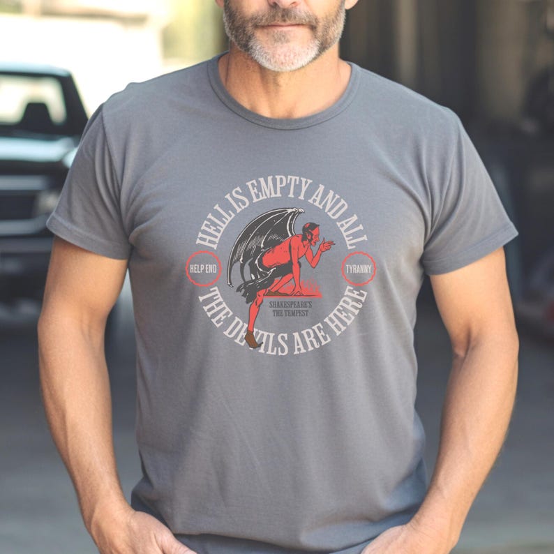 Comfort Colors Save Democracy Political T-Shirt, Protest Rally Tee, Anti-Trump Shirt, Anti-Fascism Tee, Shakespeare Quote, Jamie Raskin image 5