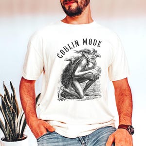 Comfort Colors Vintage Gothic Occult T-Shirt, Goth Tee, Goblin Mode Cotton Shirt, Goblincore Tee, Oddities TShirt, Weird Gift For Him or Her