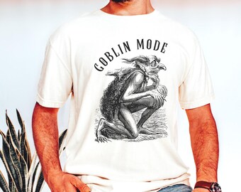 Comfort Colors Vintage Gothic Occult T-Shirt, Goth Tee, Goblin Mode Cotton Shirt, Goblincore Tee, Oddities TShirt, Weird Gift For Him or Her