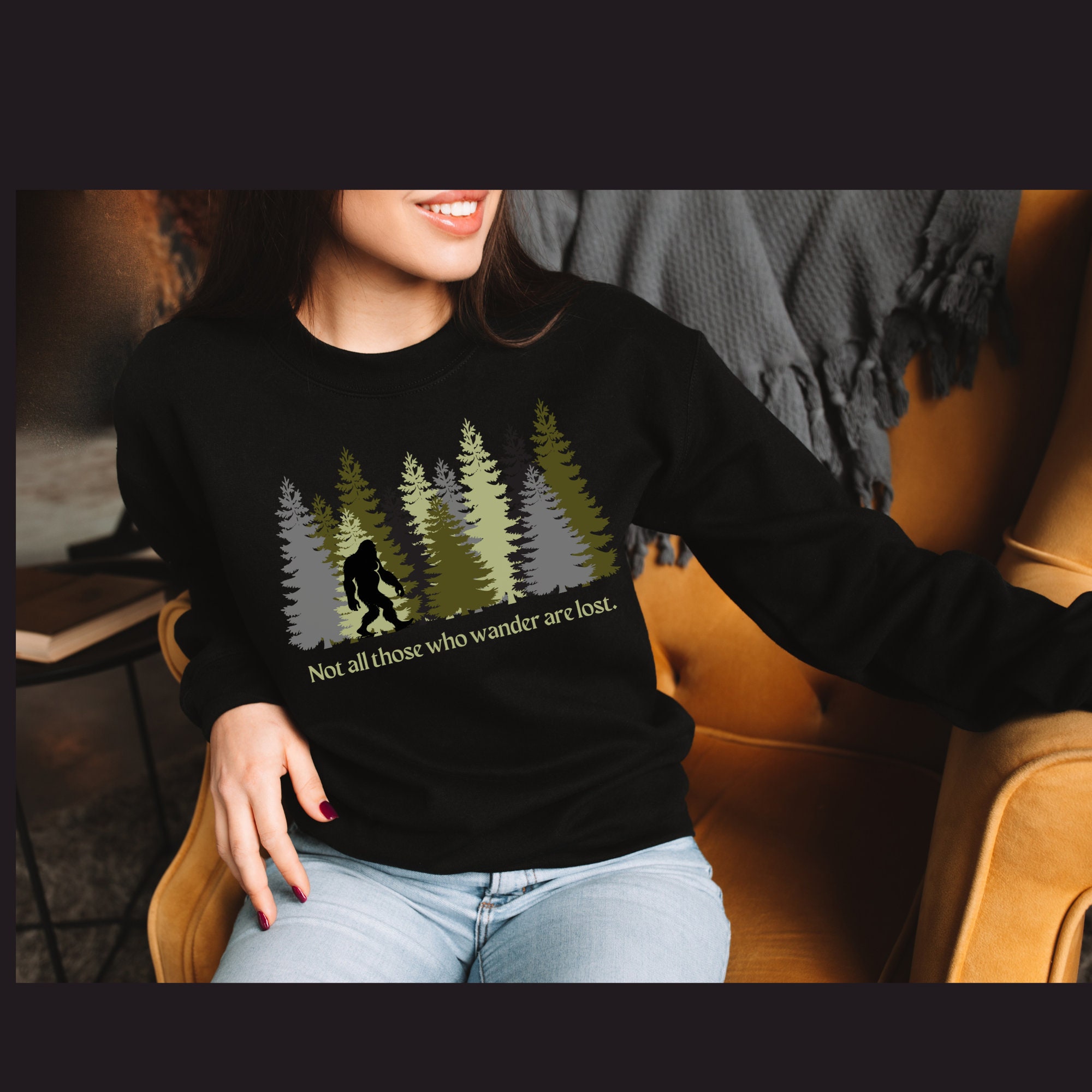 Bigfoot Sweatshirt Forest Sweatshirt Sasquatch Unisex - Etsy