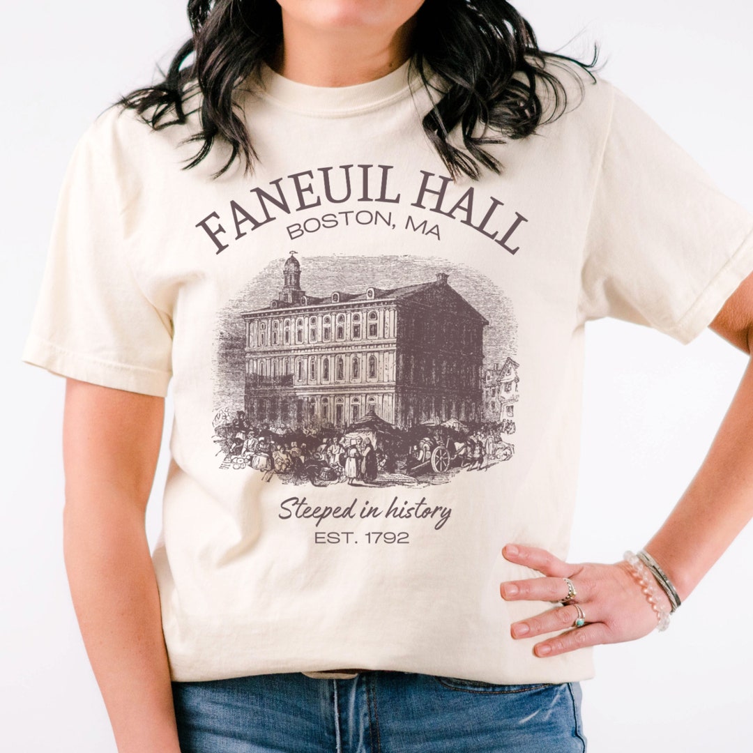 Vintage Faneuil Hall Marketplace Boston Mass Tshirt, Retro Bostonian