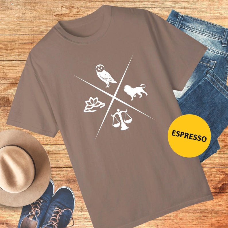 Comfort Colors Stoic TShirt, Four Cardinal Virtues of Stoicism, Minimalist Tee, Stoic Philosophy Shirt, Stoic Gift Aurelius Seneca Epictetus immagine 5