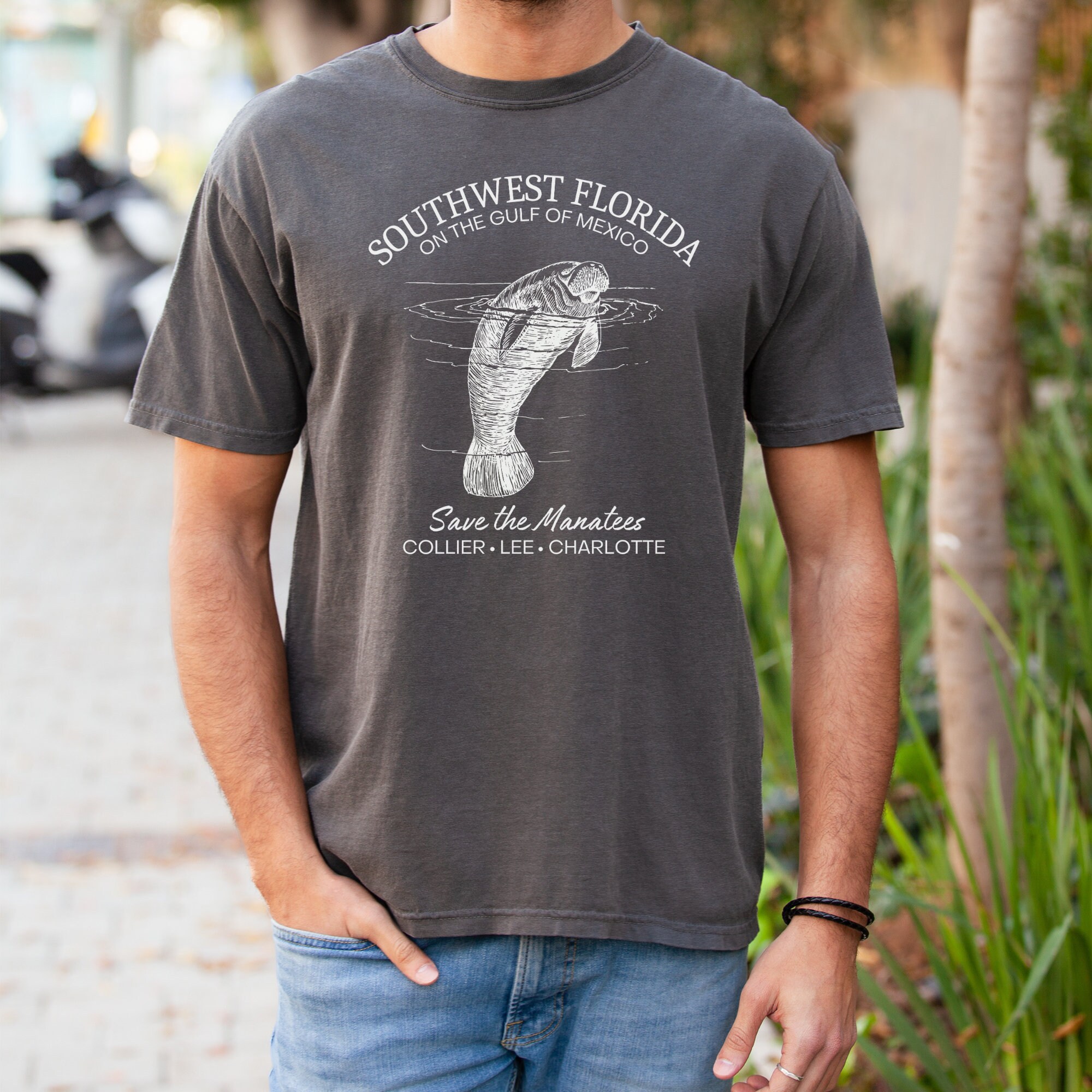 Save the Manatees, Southwest Florida Gulf Coast Tshirt, Chubby Mermaid