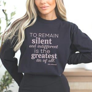 Comfort Colors Fight Fascism Anti-Trump T-Shirt, Anti-Fascist No Kings Resist Protest Shirt, Politics Civil Rights, Elie Weisel Quote