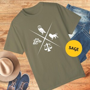 Comfort Colors Stoic TShirt, Four Cardinal Virtues of Stoicism, Minimalist Tee, Stoic Philosophy Shirt, Stoic Gift Aurelius Seneca Epictetus immagine 6