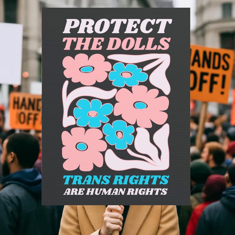 Trans Rights Rally Signs Trans Rights Political Protest Sign With Stick, 18