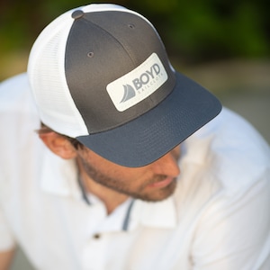 Boyd Flexfit cap with sailcloth patch. Will quickly become your &quot;go to&quot; hat