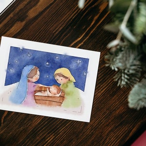 Set of three Nativity Scene Christmas Cards