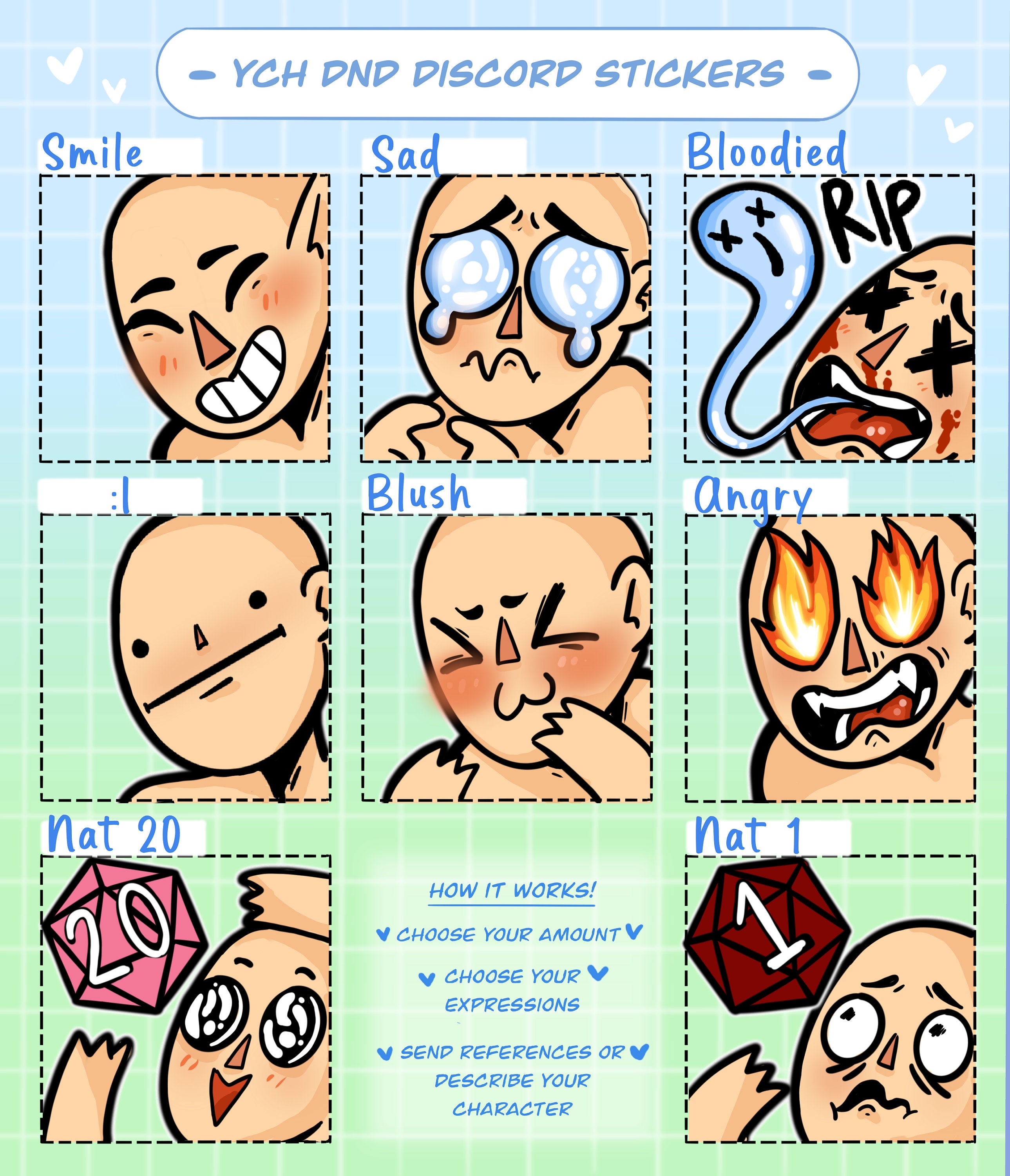 Dnd Custom YCH Discord Emote / Reaction Images Dungeons and Dragons Rpg ...