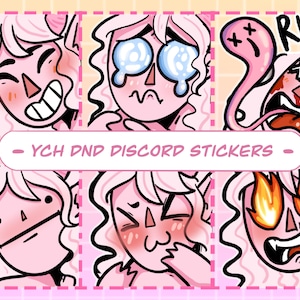 DnD, emote YCH Discord personalizzata, immagini di reazione, adesivi discordia di dungeon e draghi, personaggio di ruolo, DnD party, Discord Nitro non necessario!